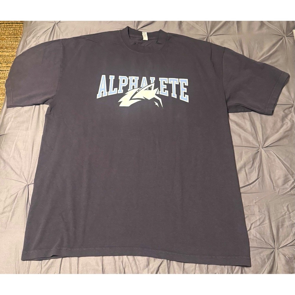 NWOT Alphalete Bacon Collar Men's Fitness Wolf Logo T-Shirt Gray XL Preshrunk